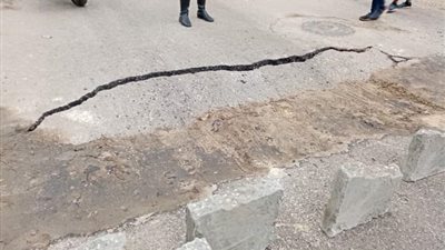 محافظة بورسعيد: إصلاح الهبوط الأرضي أمام المستشفى العسكري 