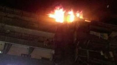 السيطرة على حريق اندلع أعلى سطح أحد العقارات في أكتوبر