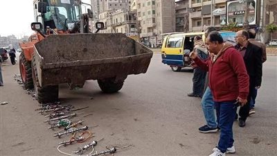 إعدام 72 شيشة في المحلة الكبرى بعد مصادرتها (صور)