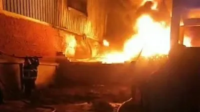 اندلاع حريق هائل في مصنع مواسير بأكتوبر