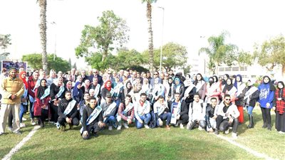 لحظة افتتاح أول ساحة رياضية بجامعة المنصورة (صور) 