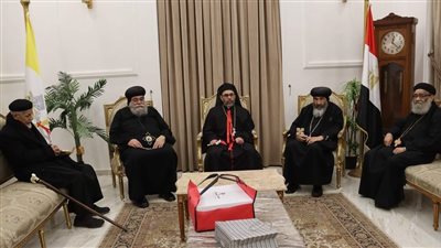 الأنبا دانيال يستقبل وفدًا من الكنيسة الأرثوذكسية للتهنئة بعيد الميلاد المجيد