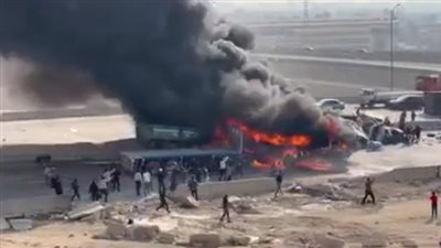 المرور يعيد فتح نفق الطريق الدائري الأوسطي بعد حادث تصادم مروع 