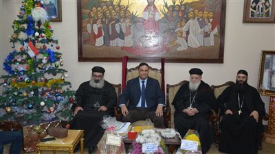 تفاصيل جولة محافظ الدقهلية لتقديم التهاني لقيادات الكنائس بالمنصورة  