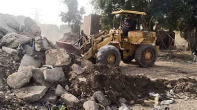 رفع 550 طن تراكمات ومخلفات صلبة بأوسيم في الجيزة