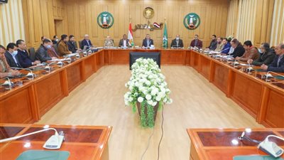 محافظ المنوفية يناقش نسب تنفيذ خطة رصف الطرق بنطاق المحافظة 