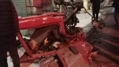 القبض على سائق السيارة النقل المقلوبة من أعلى محور صفط اللبن