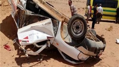 إصابة 9 عمال في انقلاب سيارة على الطريق الزراعي بالإسماعيلية