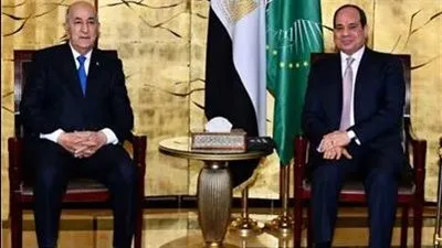 عاجل.. جلسة مباحثات ثنائية منفردة بين السيسي ونظيره الجزائري