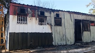 السيطرة على حريق بكرفان عمال بشركة مياه الشرب في بني سويف