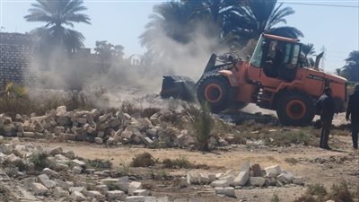 إزالة 33 حالة تعد على الأراضي الزراعية بشمال الأقصر