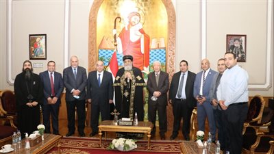 رئيس هيئة قضايا الدولة يزور قداسة البابا تواضروس الثاني 