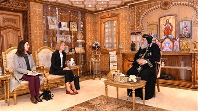 البابا تواضروس الثاني يستقبل سفيرة النرويج