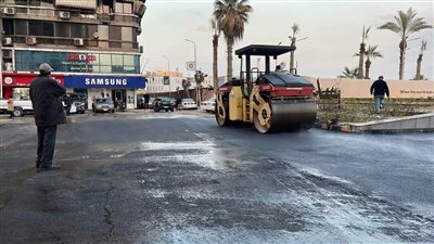 استكمال رصف وتجديد شارعي ممفيس وأسوان ببورسعيد