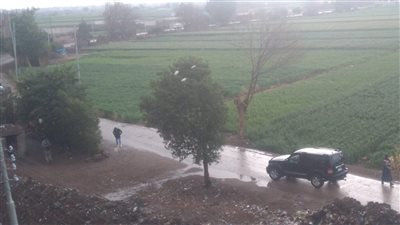 أمطار غزيرة تضرب عدة قري ومدن بالمنوفية 