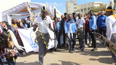 مراسم افتتاح الخيمة التراثية لملتقى الصداقة الدولى الأول بجامعة المنصورة