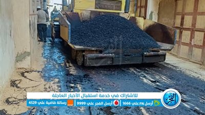 رصف طرق وإنشاء العدايات الخرسانية الآمنة في بلطيم بكفر الشيخ