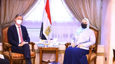 وزيرة التضامن تستقبل ممثل برنامج الأمم المتحدة الإنمائي في مصر