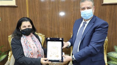 محافظ المنوفية يستقبل ممثل منظمة الصحة العالمية ومساعد ومدير الطب الوقائي
