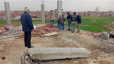 إزالة 35 تعديا على الأراضي الزراعية وأملاك الدولة بالجيزة