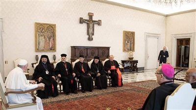 بابا الفاتيكان يستقبل بطريرك الأقباط الكاثوليك بمصر
