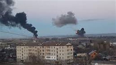 شاهد.. آثار القصف الروسي على مناطق أوكرانية متفرقة 