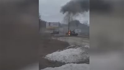 شاهد.. لحظة استهداف دبابة روسية في خاركيف