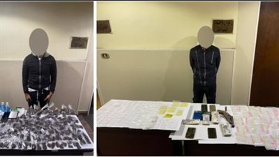 القبض على شخصين بحوزتهما كمية من المواد المخدرة والسلاح في العجوزة