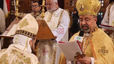 بطريرك الأقباط الكاثوليك يترأس قداس السيامة الكهنوتية للشماس الإكليريكي ميشيل ألفي