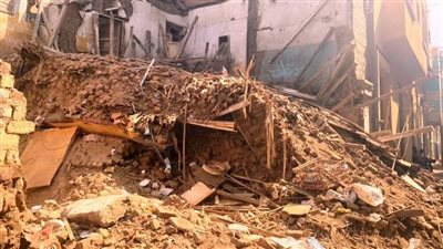 انهيار منزل دون وقوع إصابات بشرية بالمنيا