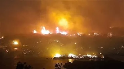 محافظ أسوان يتابع محاولات للسيطرة على حريق بزراعات محمية 