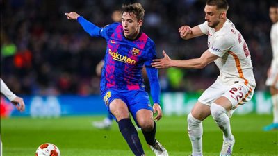 ملخص مباراة برشلونة وجالاتا سراي في ذهاب دور الـ16 بالدوري الأوروبي