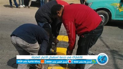 مرور الفيوم يزيل مطبات بعد 12 ساعة من تركيبها بمداخل مدينة سنورس 