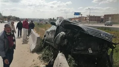 إصابة شخص في حادث تصادم بالطريق الصحراوي بالإسكندرية (صور)