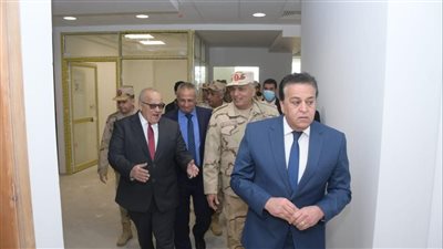 عبد الغفار والخشت ورئيس الهيئة الهندسية يتفقدون مستشفى 500 500