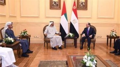 محمد بن زايد يشيد بدور مصر المحوري كركيزة أساسية لأمن واستقرار المنطقة 