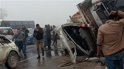مصرع وإصابة 4 أشخاص بينهم 3 من أسرة واحدة في حادث تصادم بالقليوبية