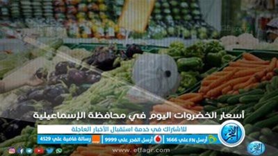 تعرف على أسعار الخضروات والفاكهة اليوم الأربعاء في أسواق الإسماعيلية