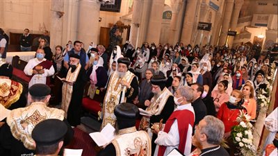 البابا تواضروس يصلي قداس أحد الشعانين بالإسكندرية