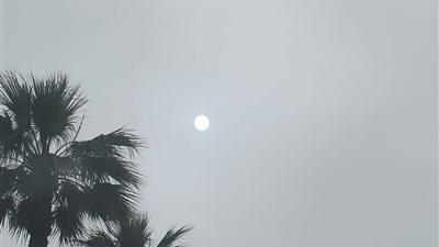 القمر يظهر كاملا في وضح النهار ببورسعيد (صور)