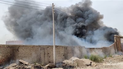 صور.. السيطرة على حريق بقطعة أرض قرب محطة وقود في القليوبية