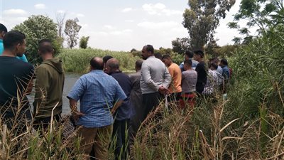 غرق شاب في نيل كفر شكر وجهود لاستخراج جثمانه (صور)