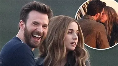 آنا دي أرماس تظهر في لقطات جديدة خلال تصوير Ghosted