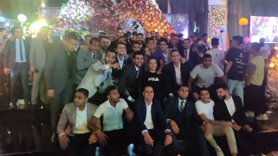 كبار الحكام الدوليين ونجوم الرياضة في حفل زفاف الحكم مصطفى الشهدي