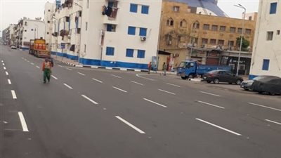 استمرار تطوير شارع 23 ديسمبر ببورسعيد