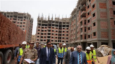 محافظ الدقهلية يتفقد أعمال تنفيذ إنشاء 18 برجا سكنيا بالجلاء 