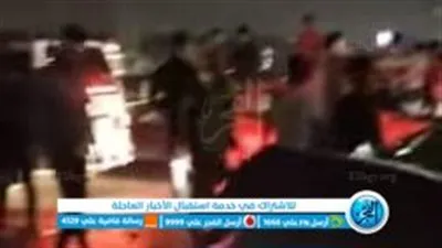 ننشر اللقطات الأولى لموقع حادث تصادم 9 سيارات أعلى محور 26 يوليو 