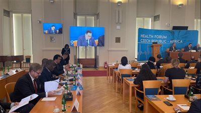 القائم بأعمال وزير الصحة والسكان يلقي كلمة أمام منتدى «التشيك - إفريقيا»