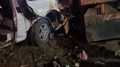 مصرع شخصين وإصابة 11 آخرين إثر اصطدام سيارة بمقطورة بالمنوفية