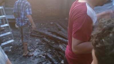 اندلاع حريق بمنزل بالقليوبية (صور)